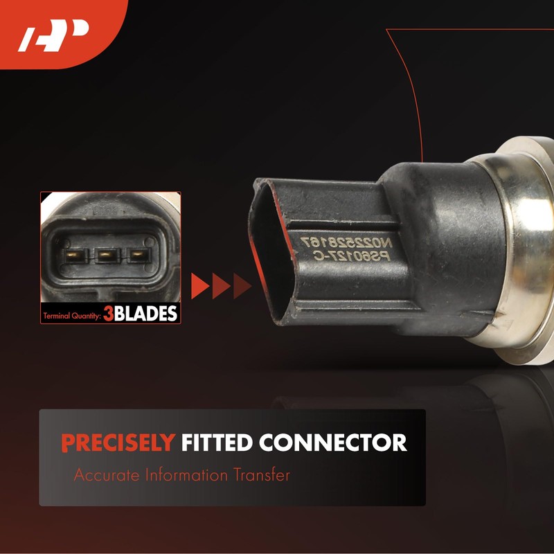 A-Premium Fuel Rail Pressure Sensor [3 Pins] Compatible with Mitsubishi