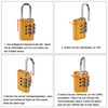 Cieex Set of 4 Combination Padlock Small with 3 Digit