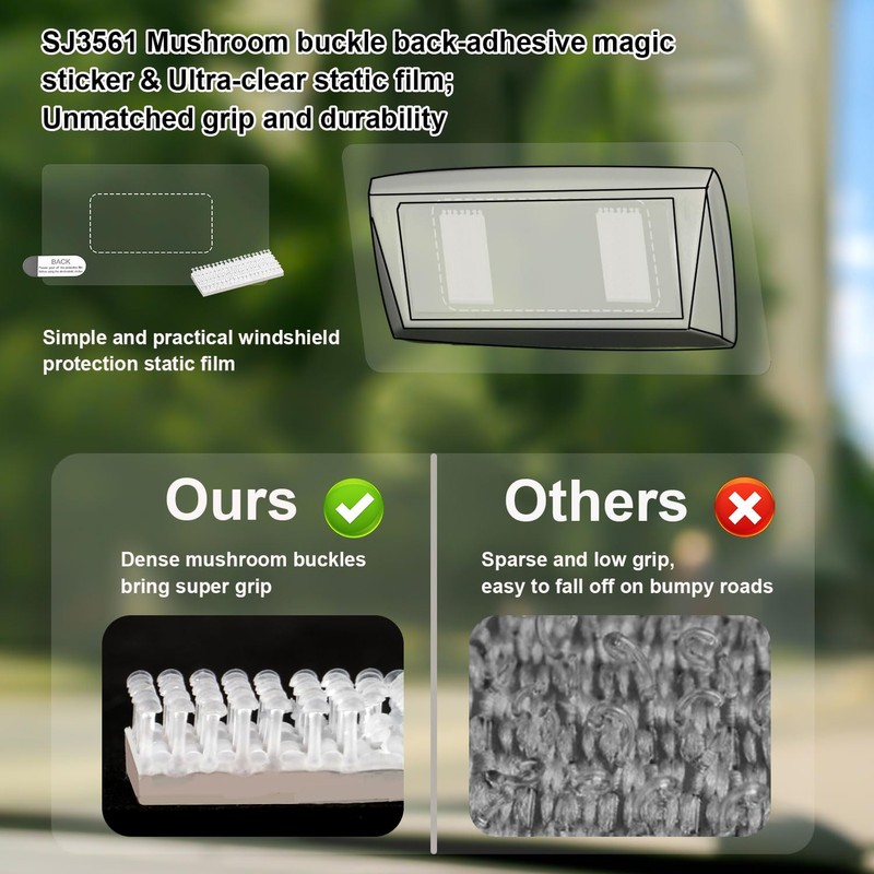 Gosknor EZ Pass/IPass/IZoom/SunPass Toll Tape, Including 16pcs Dual-Lock Adhesive Strips