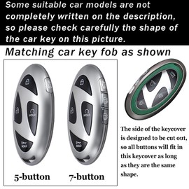 ontto Metal Key Cover Fit for Hyundai Sonata Hybrid Santa fe 2024 Key Fob,Leather Car Key Case Holder Fit for Hyundai Ioniq 6 Grandeur GN7 Kona Elantra Azera,Anti-Scratched Key Fob Protector,Black