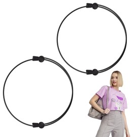 BOXOB 2pcs Crop Bands, 95cm/37.4 Inch Medium Black Adjustable Clothes Tuck Bands Stretchy Tuck Tools Elastic Ropes Belts for Tucking Tee Shirt Crop Strap Top DIY Clothes