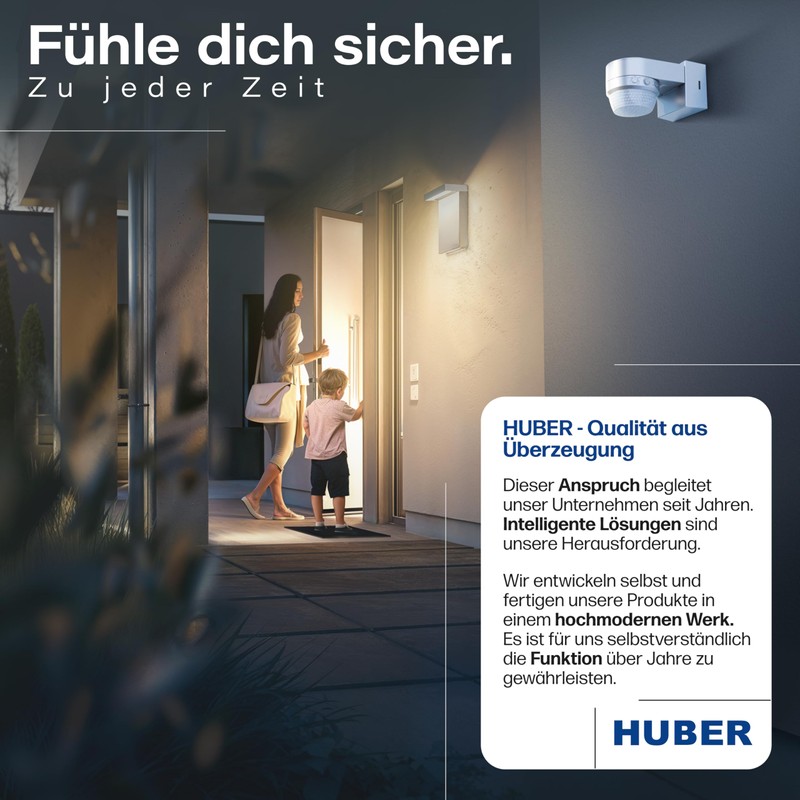 HUBER Motion 100 Infrared Motion Sensor 360° with 4 Sensors