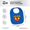MoonWorks® Baby Bib 1st and 2nd Birthday Superhero Gift Funny
