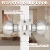 Probrico 10 Pack Bed/Bath Room Round Door Knob,Privacy Function for