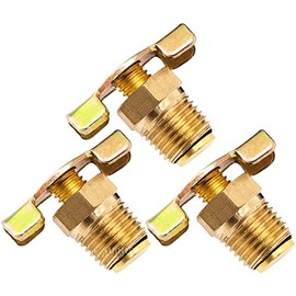 Vixen Horns 1/4" NPT Wing/Petcock Style Drain Valve for Train/Air Horn Tanks (3-Pack) VXA7010-3