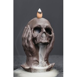 YYW Backflow Incense Holder Ceramic Incense Burner with 10PCS Backflow Incense Cones for Home Office Decor