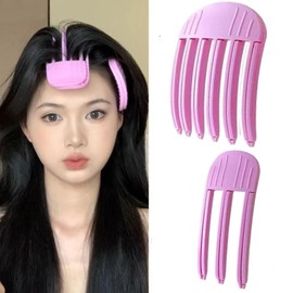 Volumizing Hair Root Lifting Combs Set - WADY 2025 New Fluffy Lift Root Hair Clip Duo Set, Wide-Tooth Design to Fluffy Bangs, Hair Styling & Texturizing Tool Kit for Increased Volume (Purple)