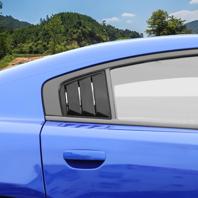 amayum Side Window Louvers Cover Shades fit for Dodge Charger