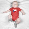 Purple Print House Baby Boys Czech Republic Flag Badge Retro