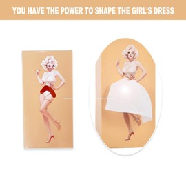 Creative Tissue Boxes Holder, Funny Skirt Tissue Box, Lady Skirt Tissue Boxes Holder, Vintage Lady up Dress Decorative Rectangular Tissue Box Cover for Office Home Living Room Bedroom Bathroom (Beige)