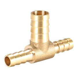 sourcing map 8 x 12 x 8 mm Hose ID Brass Reducer Barbed Y 3-Way T-Connection Adapter