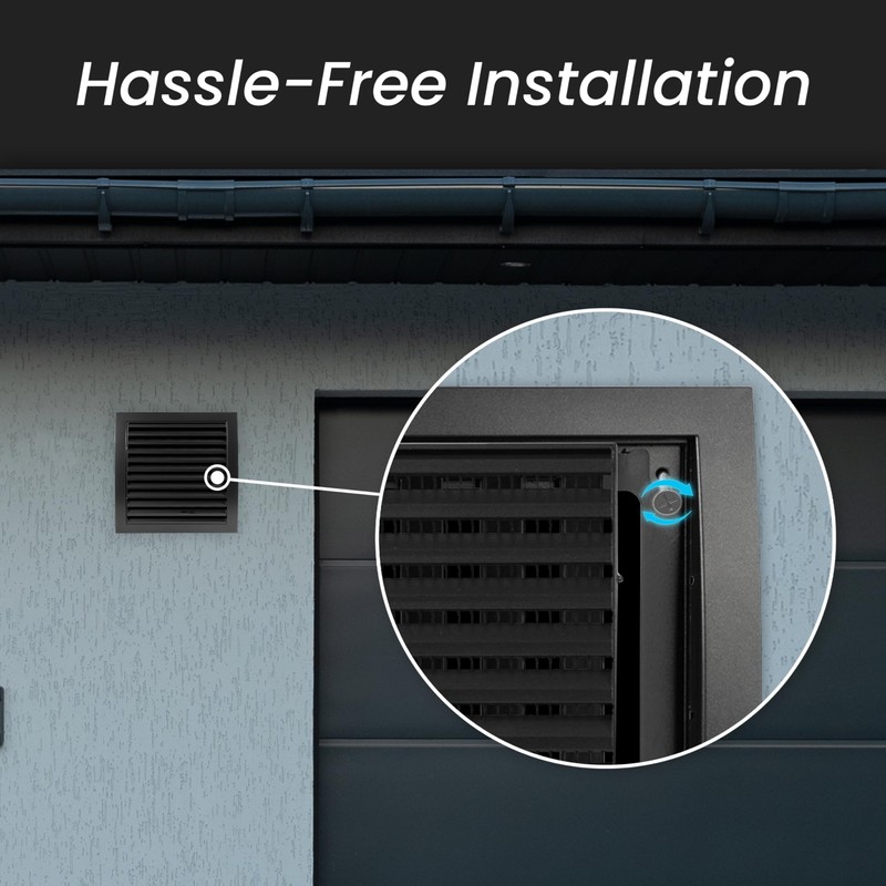 Repa Market Anthracite Adjustable Ventilation Grill - Louvered Air Vent