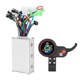 Kit de Controlador de Bicicleta eléctrica, Controlador de Scooter eléctrico con Panel de Control de Pantalla LCD e Interruptor de Cambio (Universal para con Pasillo o sin Pasillo) (36V 250 / 350W)