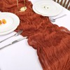 RestfulGlow 6 Pack Terracotta Cheesecloth Table Runner 10FT Boho Cheese