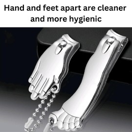Hand and Foot Nail Clippers Set, Mini Nail Clippers Keychain, Toenail Clippers, Small Portable Travel Size Keyring, Compact Pocket