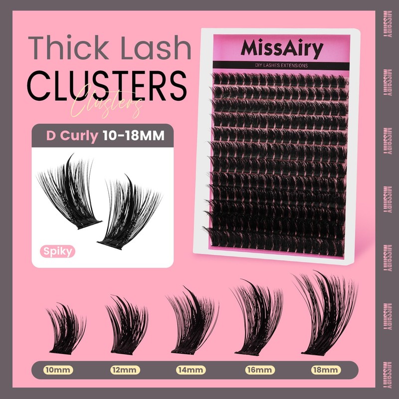Lash Clusters Kit with Spikes Wispy Lash Clusters False Eyelash
