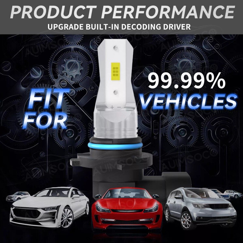 AUIMSOCO H16+H11+9005 6000K LED Combo Lights Hi/Lo Beam+Fog Light Bulb