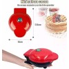 KFMX Mini Waflera Eléctrica En Forma De Corazón Máquinas Waffles