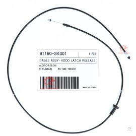 MOTOREBOX 811903K001 Cable Assembly Hood Latch Release For Hyundai Sonata Azera 2006-2010