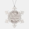 My First Christmas as a Family Chef 2025 Snowflake Ornament