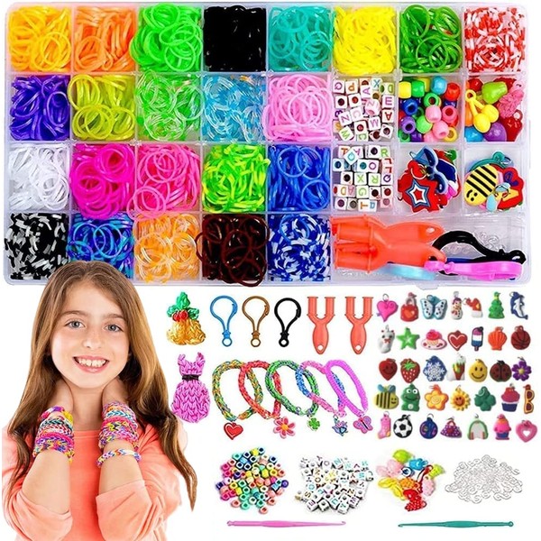2000+ Kit de Pulsera de Goma Elástica, Kit para Hacer