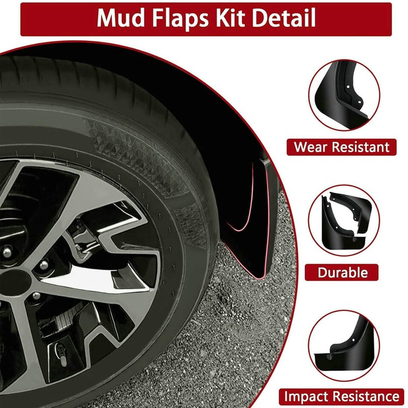 4Pcs/Set Car SUV Mud Flaps Splash Guards Fender Mudguard for