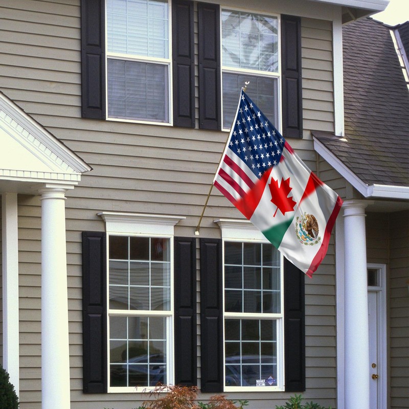 America Canada Mexico Flag 3x5 Ft North America Friendship Flags