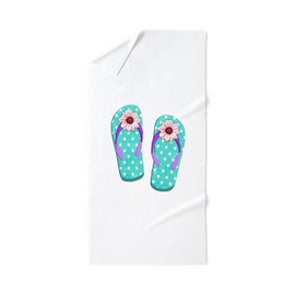 CafePress Polka Dot Flip Flops 30"x60" Absorbent Cotton Back, Soft Beach, Pool Towel
