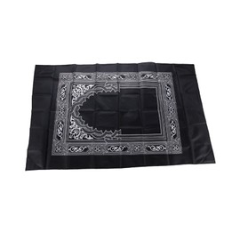 HAHTGSO Prayer Rug, 2 Pack Prayer Rug Muslim Travel Prayer Mat Pocket Prayer Mat, Pocket Prayer Rug Mat Pockets Prayer Rug Mat Muslim Sets Islam Prayer Mat Travel Essentials 60x100cm (Black & Red)
