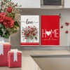 Artoid Mode Flower Vase Heart Love Valentine's Day Kitchen Towels