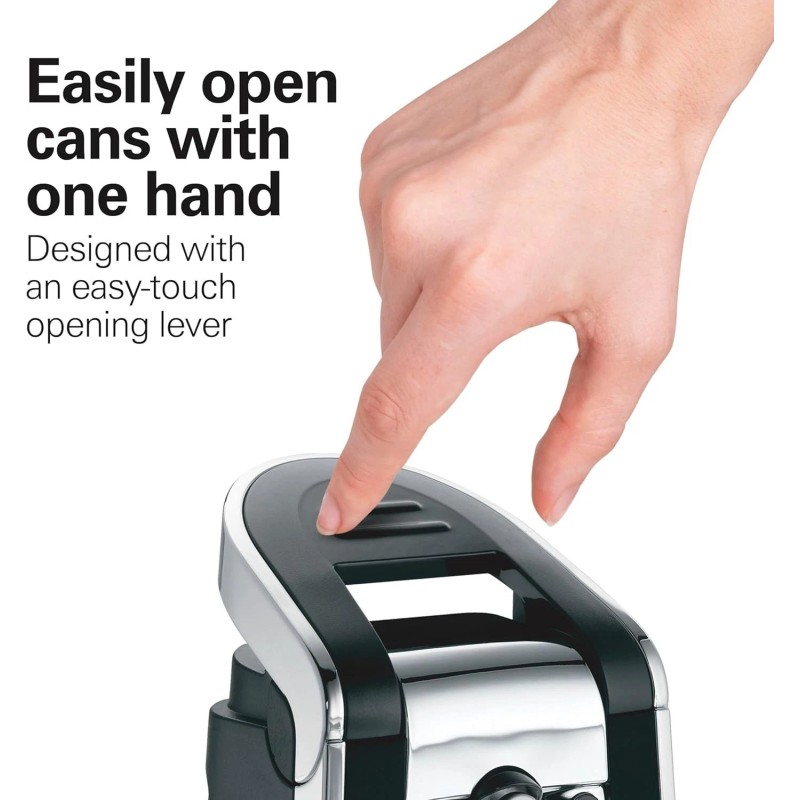 Extra Tall Electric Can Opener with Easy Push Lever &