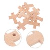 COHEALI 5sets Wooden Cross Keychain Craft Keychain Religious Charm Decor