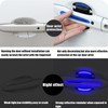 GTZTYZ 8Pcs Car Door Handle Protector Reflective Sticker,3D Carbon Fiber