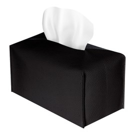 Tissue Box Holder Rectangular Modern PU Leather Facial Tissue for Bathroom, Kitchen, Bedroom, Office, Hotel, Restaurant, Countertop, Nightstand, Car, and Desk