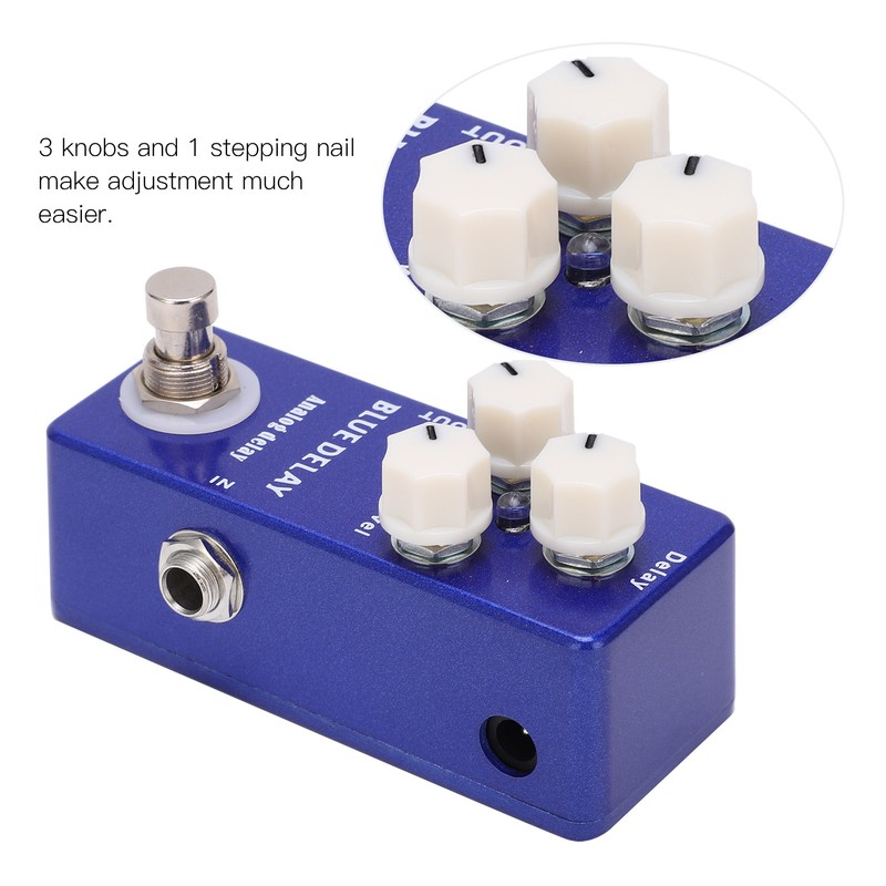 Guitar Effect Pedal Mini Blue Delay Analogue True Bypass Adjustable