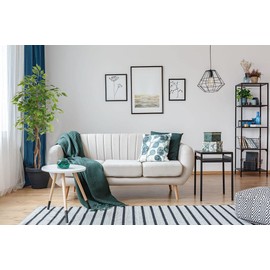 60'' Artificial Plants Fig Silk Tree Indoor Potted Fake Ficus Tree Home & Office Decor Large Tall Floor Plant 2 Pack