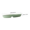 Housoutil Ceramic Divided Plate for Adults Three-Compartment Portion Control Dish