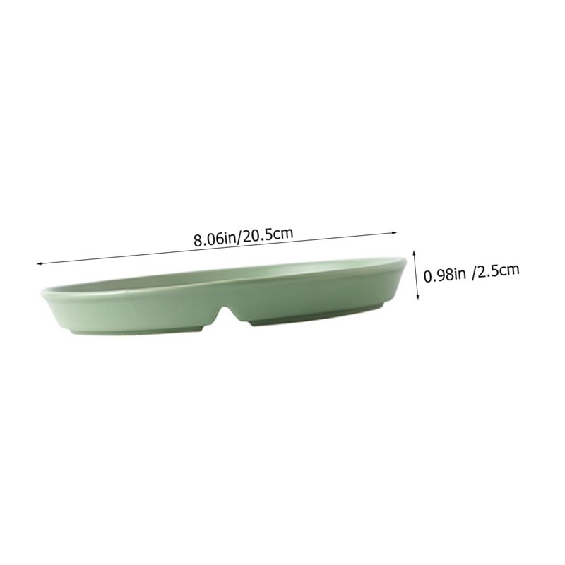 Housoutil Ceramic Divided Plate for Adults Three-Compartment Portion Control Dish