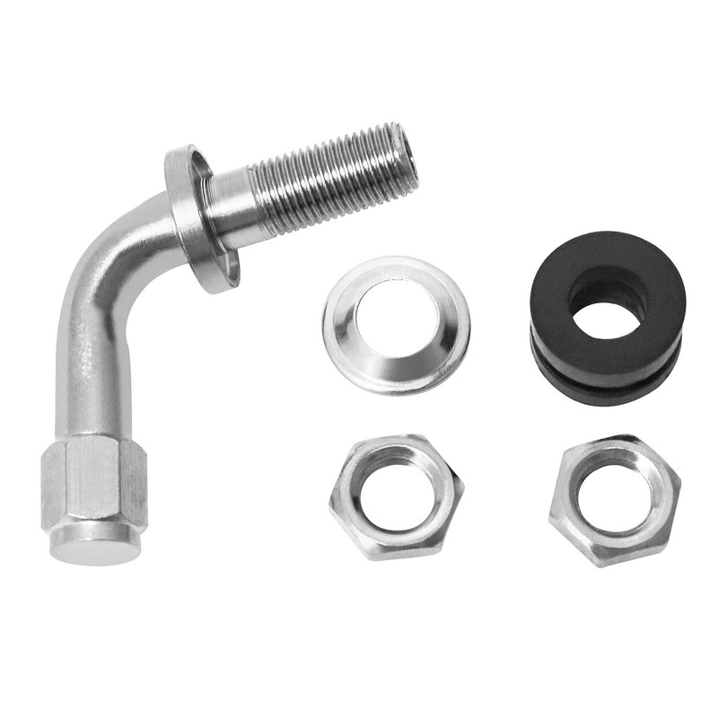 QWORK 4Pcs Tyre Valve Stem, 90 Degree Angled Bolt-in Valve
