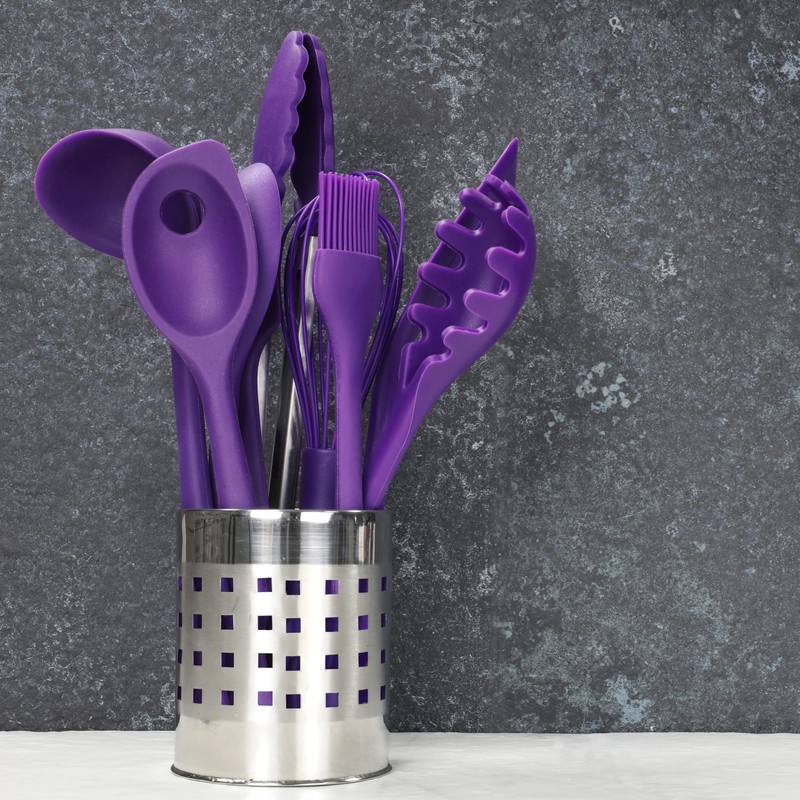 Chef Craft Espátula de silicona premium, 29,8 cm, color morado