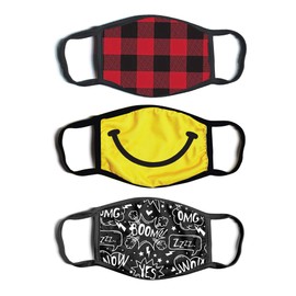 3-pack Kids Fashionable Protection Masks, Kid's Reusable Fabric Face Masks age 3-14