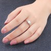 ACEFEEL 925 Sterling Silver Heart Shaped White Opal Engagement Promise