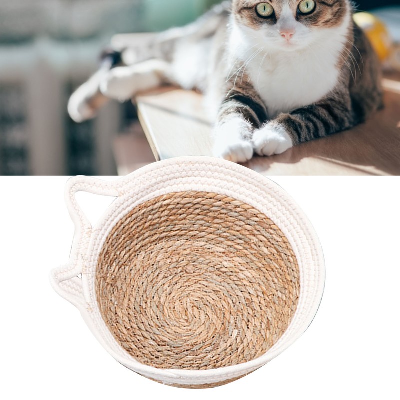 Hand Woven Cat Nest Breathable Round Cotton Rope Woven Warm