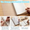 Supkiir 6 Pcs Letter Discbound Notebook, PP Clear Notebook Cover,