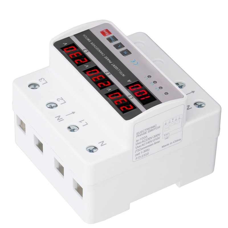3 Phase Voltage Transfer Switch DIN Rail Mounted Electrical Selector