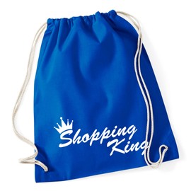 Huuraa Gym Bag Shopping King Crown Gift 12 Litres Cotton Shopping King Gift Idea, Bright royal, Unit size