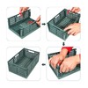 2 Pieces Folding Crate, Plastic Sturdy Folding Boxes, Foldable Storage