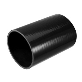uxcell 4" ID 6" Length 4-Ply Reinforced High Temp Straight Coupler Silicone Reducer Hose Black for Car Intercooler Intake Piping