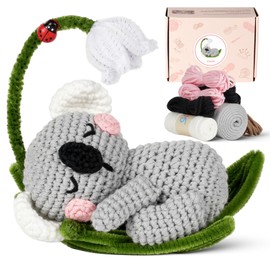 Gipony Beginner Crochet Tool kit, Capable of Making 1 Koala, Simple Yarn, Equipped with Step-by-Step Video tutorials, Adult Crochet DIY Supplies, Crochet Animals