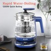 ICOOKPOT Hot Glass Electric Kettle with Tea Infuser and Temp